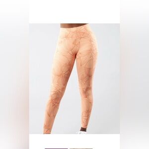 BuffBunny Peach and Orange Floral Leggings